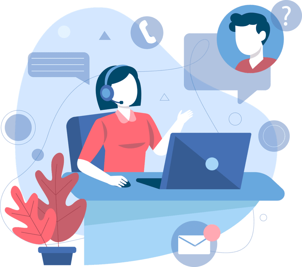 Free call center customer service business solutions vector